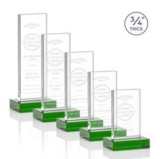 Holmes Green Rectangle Crystal Award - Crystal Awards