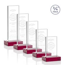 Holmes Red  Rectangle Crystal Award - Awards and Trophies