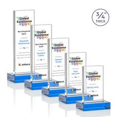 Holmes Full Color Sky Blue Rectangle Crystal Award - Crystal Awards