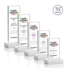 Holmes Full Color White Rectangle Crystal Award - Crystal Awards