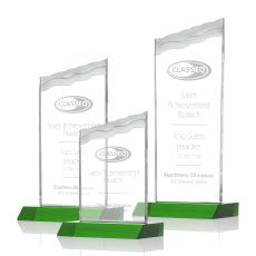 Oakwood Green Peaks Crystal Award - Awards and Trophies