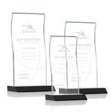 Edmonton Black Rectangle Crystal Award - Awards and Trophies