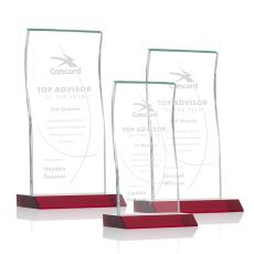Edmonton Red Rectangle Crystal Award - Crystal Awards