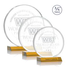 Blackpool Amber Circle Crystal Award - Awards and Trophies