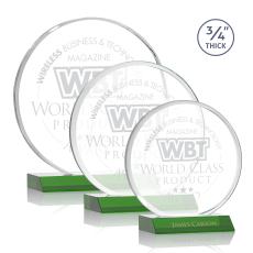 Blackpool Green  Circle Crystal Award - Awards and Trophies