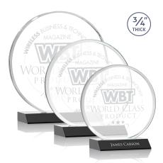 Blackpool Black Circle Crystal Award - Awards and Trophies