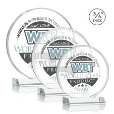 Blackpool Full Color Clear Circle Crystal Award - Awards and Trophies