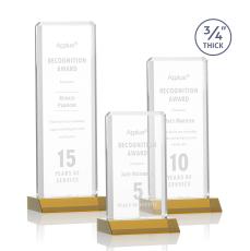 Southport Amber Rectangle Crystal Award - Awards and Trophies