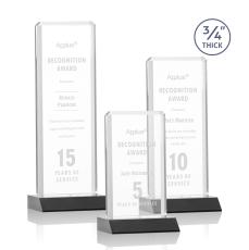 Southport Black Rectangle Crystal Award - Awards and Trophies