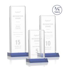 Southport Blue Rectangle Crystal Award - Crystal Awards