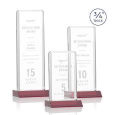 Southport Red Rectangle Crystal Award - Awards and Trophies