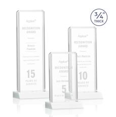Southport White  Rectangle Crystal Award - Awards and Trophies