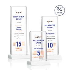 Southport Full Color White Rectangle Crystal Award - Awards and Trophies