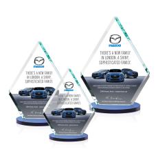 Canton Full Color Blue Diamond Crystal Award - Awards and Trophies