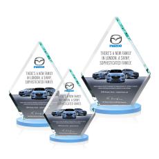 Canton Full Color Sky Blue Diamond Crystal Award - Awards and Trophies