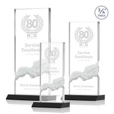Poole Black Rectangle Crystal Award - Awards and Trophies