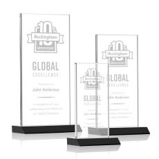 Bolton Black  Rectangle Crystal Award - Awards and Trophies
