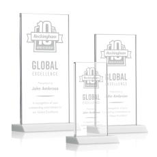 Bolton White Rectangle Crystal Award - Awards and Trophies