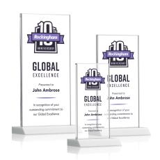 Bolton Full Color White Rectangle Crystal Award - Awards and Trophies