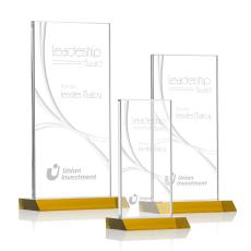 Keane Liquid Amber Rectangle Crystal Award - Awards and Trophies