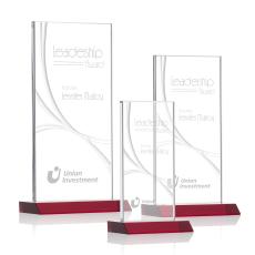 Keane Liquid Red  Rectangle Crystal Award - Awards and Trophies