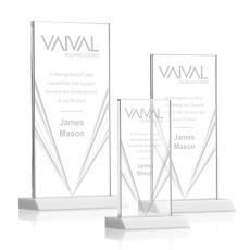 Seaford Liquid White Rectangle Crystal Award - Awards and Trophies