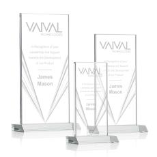 Seaford Liquid Clear Rectangle Crystal Award - Awards and Trophies