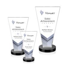 Burney Full Color Black Polygon Crystal Award - Awards and Trophies