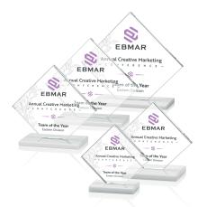 Wellington Full Color White  Diamond Crystal Award - Diamond Awards