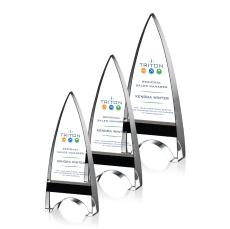Kent Full Color Black Peaks Crystal Award - Awards and Trophies