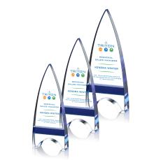 Kent Full Color Blue Peaks Crystal Award - Awards and Trophies