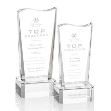 Violetta Clear on Base Unique Crystal Award - Awards and Trophies