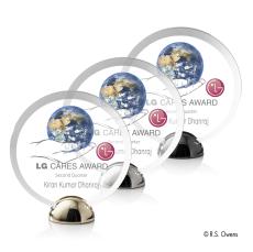 Discus Hemisphere Full Color Circle Acrylic Award - Unique Awards