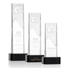 Rushmore Black on Base Towers Crystal Award - Awards and Trophies