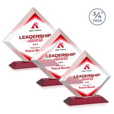 Belaire Full Color Red Diamond Crystal Award - Diamond Awards