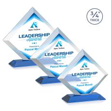 Belaire Full Color Sky Blue Diamond Crystal Award - Diamond Awards