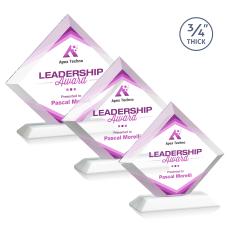 Belaire Full Color White Diamond Crystal Award - Diamond Awards