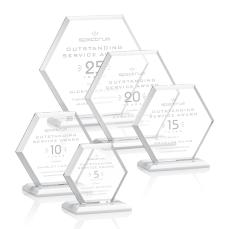 Barnett White Polygon Crystal Award - Awards and Trophies