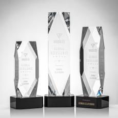 Delta Black on Base Towers Crystal Award - Awards and Trophies