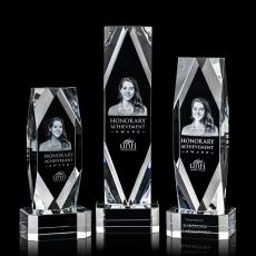 Delta 3D Clear on Base Towers Crystal Award - Crystal Awards