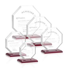 Leyland Red Polygon Crystal Award - Crystal Awards