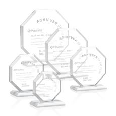 Leyland White Polygon Crystal Award - Crystal Awards