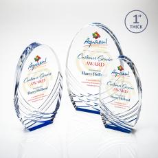 Westbury Full Color Blue Circle Acrylic Award - Awards and Trophies