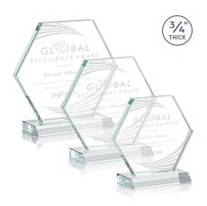 Pickering Starfire Polygon Crystal Award - Awards and Trophies