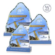 Dunwich Full Color Sky Blue Crystal Award - Awards and Trophies
