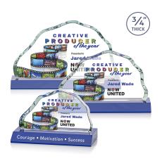 Highbridge Full Color Blue Crystal Award - Awards and Trophies