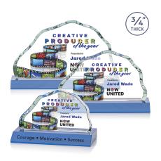 Highbridge Full Color Sky Blue Crystal Award - Awards and Trophies