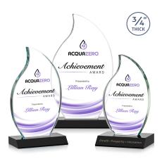 Croydon Full Color Black Flame Crystal Award - Awards and Trophies