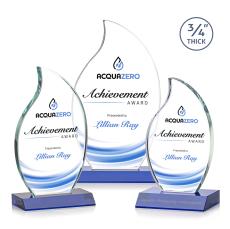Croydon Full Color Blue Flame Crystal Award - Awards and Trophies