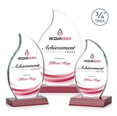 Croydon Full Color Red Flame Crystal Award - Awards and Trophies